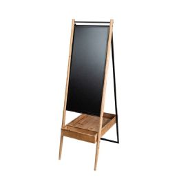 Bulk Natural Folding Chalk Board Stand with Wooden Tray