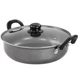4 Bulk 12-inch Gv Highberry Charcoal All Purpose N-Stick Pan W/lid