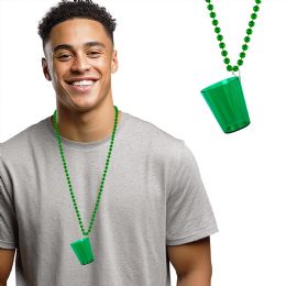 72 Bulk Green Plastic Shot Glass