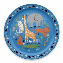 12 Bulk 8.2-inch Kids Rimmed Plate - Jungle Animals Print