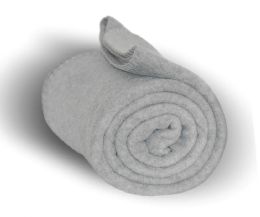 20 Bulk Heather Grey Fleece Throw Blanket 50 X 60 in
