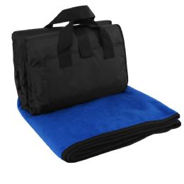 20 Bulk Royal Blue Fleece Nylon Picnic Blanket 50 X 60 in