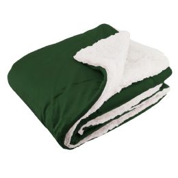 10 Bulk Forest Micro Mink Sherpa Blanket 50 X 60 in