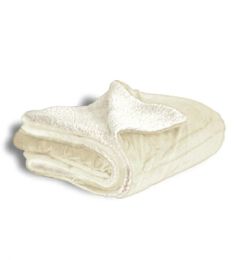 10 Bulk Cream Micro Mink Sherpa Blanket 50 X 60 in