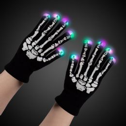 8 Bulk Led Skeleton Gloves
