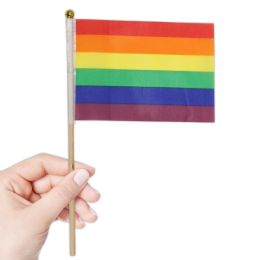 168 Bulk Rainbow Pride 4"x6" Cloth Flags