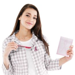 20 Bulk Pink Ribbon Note Pad Set