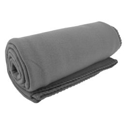 30 Bulk Cinder Grey Value Fleece Blanket 50 X 60 in