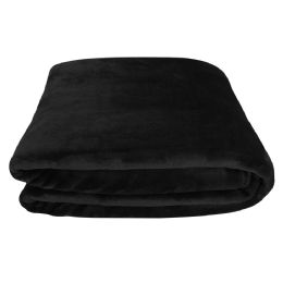 20 Bulk Black Mink Touch Luxury Blanket 50 X 60 in