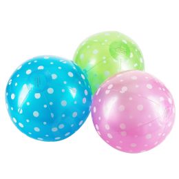 150 Bulk Inflatable 9 Inch Polka Dot Beach Balls (15-Piece)