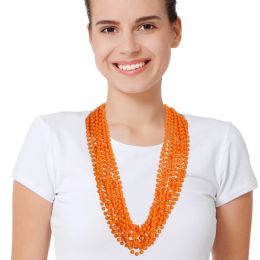 360 Bulk Orange 7mm Bead Necklaces 