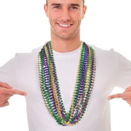 360 Bulk Mardi Gras 7mm Bead Necklaces 