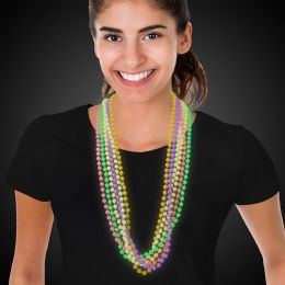 180 Bulk Glow Mardi Gras Bead Necklaces 