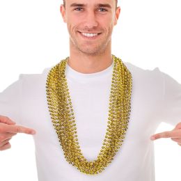 360 Bulk Gold 7mm Bead Necklaces 