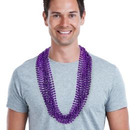 360 Bulk Purple 7mm Bead Necklaces