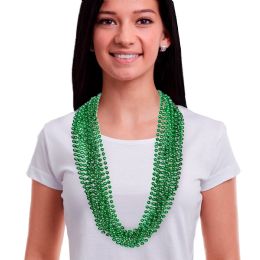360 Bulk Green 7mm Bead Necklaces