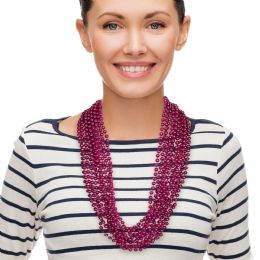 360 Bulk Light Pink 7mm Bead Necklaces