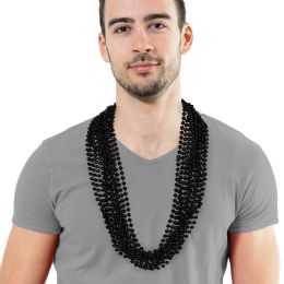 360 Bulk Black 7mm Bead Necklaces