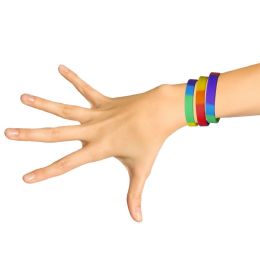 228 Bulk Rainbow Silicone Bracelets