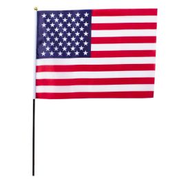 96 Bulk American 12 inch x 18 inch Cloth Flags