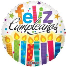 25 Bulk 2-Side "feliz Cumpleanos" 25s Prem. Balloon