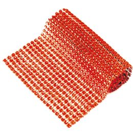 12 Bulk Rhinestone Strass 4.5"x1yd Red