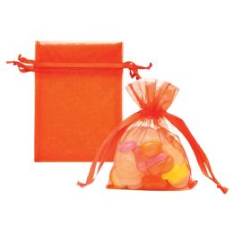 24 Bulk 4x5"/5ct Organza Pouche Red