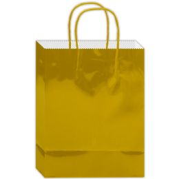 48 Bulk Gift Bag 13x10.5x5.5-inch/l Gold Glossy