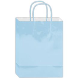 48 Bulk Gift Bag 13x10.5x5.5-inch/l L.blue Glossy