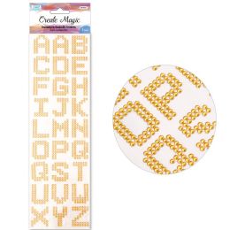 24 Bulk Rhinestone Sticker Gold