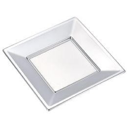 36 Bulk 9"/6ct Plastic Plate/sq Sl 36s