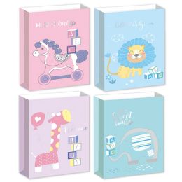 72 Bulk Baby Gift Bag 13x18x5.5-inch/xl 72 4-Dsgns