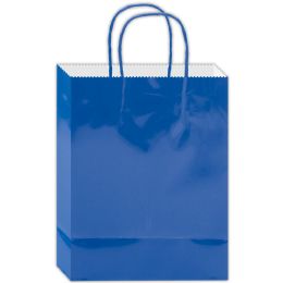 48 Bulk Gift Bag 13x10.5x5.5-inch/l Blue Glossy