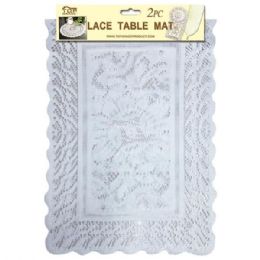 24 Bulk 2pc Lace Doilies 12x18"
