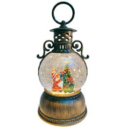 4 Bulk X'mas Led Oil Lamp W/music 10.5x10.5x20cm Usb Mode