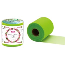 162 Bulk Decoration Tulle Green 6"x25 Yards