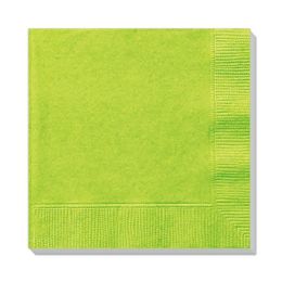 24 Bulk Beverage Napkin Lime 24ct 10x10"/2-Ply