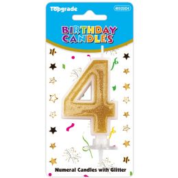 24 Bulk B'day Candle Gold #4