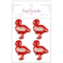12 Bulk Sequin Flamingo Red