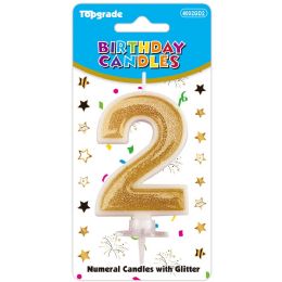 24 Bulk B'day Candle Gold #2