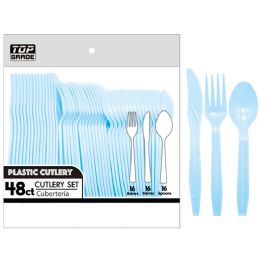 48 Bulk 48ct Cultery Macron Blue 48s