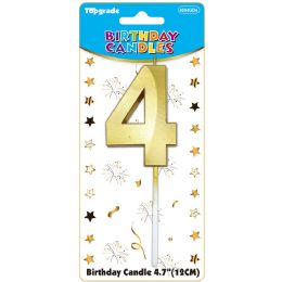 24 Bulk B'day Candle Gold #4