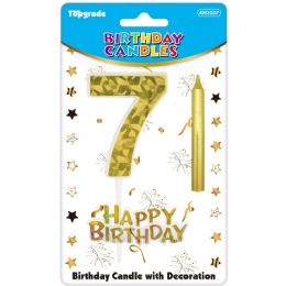 24 Bulk B'day Candle Gold #7