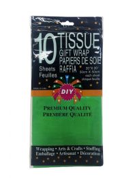 72 Bulk 10ct Tissue Paper Green 72s 20x20-inch