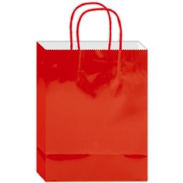 48 Bulk Gift Bag 13x10.5x5.5-inch/l Red Glossy