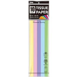 72 Bulk 10ct Tissue Ast Pastel Clr 72s 20x20-inch