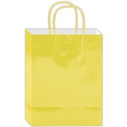 48 Bulk Gift Bag 10x8x4-inch/em Yellow Glossy