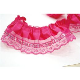 12 Bulk Trimming Hot Pink 2-inchx1.5yard