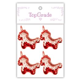 12 Bulk Sequin Unicorn Red