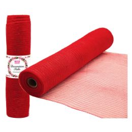 32 Bulk Tulle Fabric Roll Red 10.5-inchx10yds